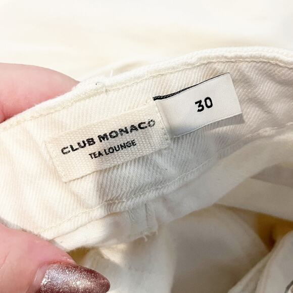 Club Monaco The Perfect Bootcut Straight Leg High Rise Jeans White 30 / 10 - Picture 3 of 9